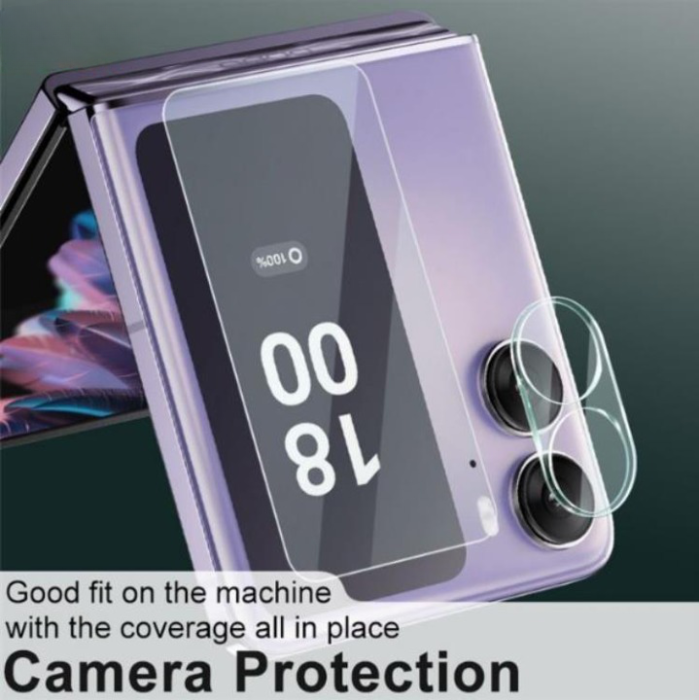 Imak - IMAK Oppo Find N2 Flip 5G Kameralinsskydd i Härdat glas - Clear