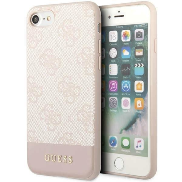 Guess - Guess iPhone 7/8/SE (2020/2022) Mobilskal Stripe - Rosa