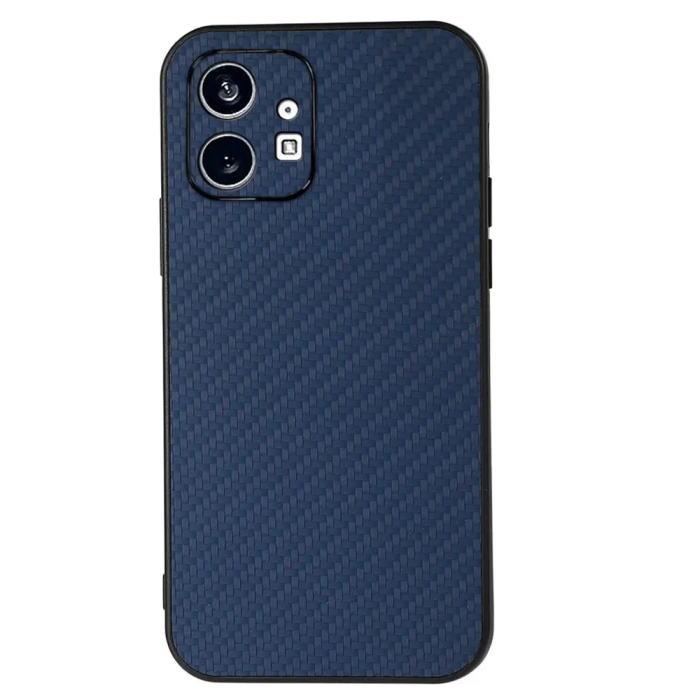 OEM - Nothing Phone 1 Mobilskal Carbon Fiber Texture - Blå