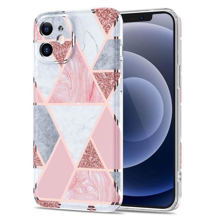 Boom of Sweden - BOOM - Grid skal till iPhone 12 Mini - Rosa Marmor