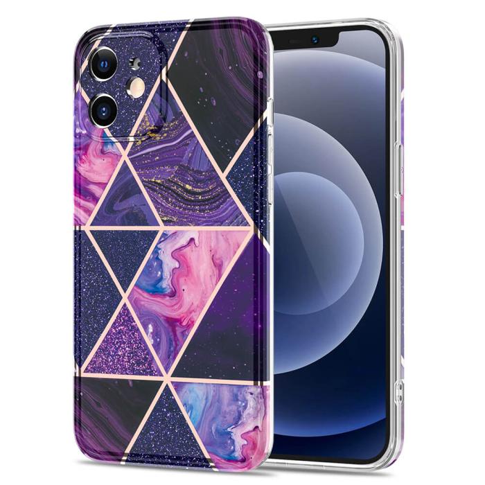 Boom of Sweden - BOOM - Grid skal till iPhone 12 Mini - Lila Marmor