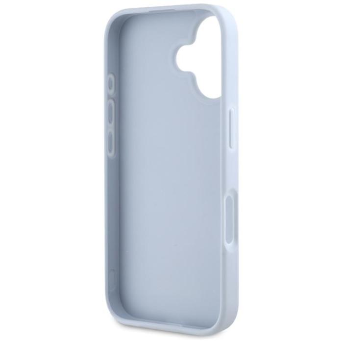 Guess - Guess iPhone 16 Mobilskal Grained Big 4G Small Classic Logo - Blå