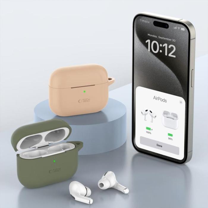 Tech-Protect - Tech-Protect Apple Airpods Pro 1/2 Skal Silikon Hook - Himmelsblå