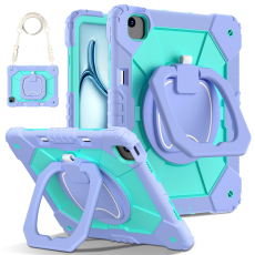 A-One Brand - iPad Air 13(2025/2024) Skal Kickstand - Lila/Mintgrön