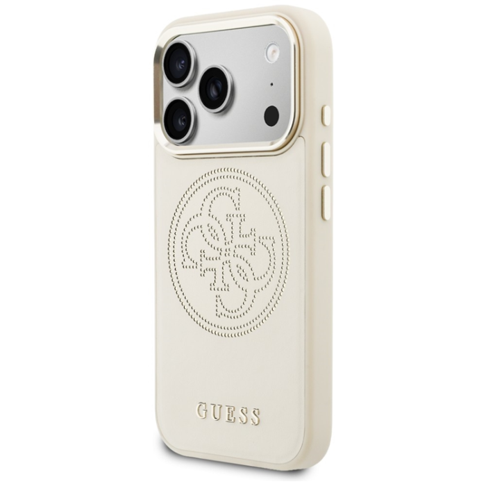 Guess - Guess Mobilskal För iPhone 17 Pro MagSafe Perforated 4G - Beige