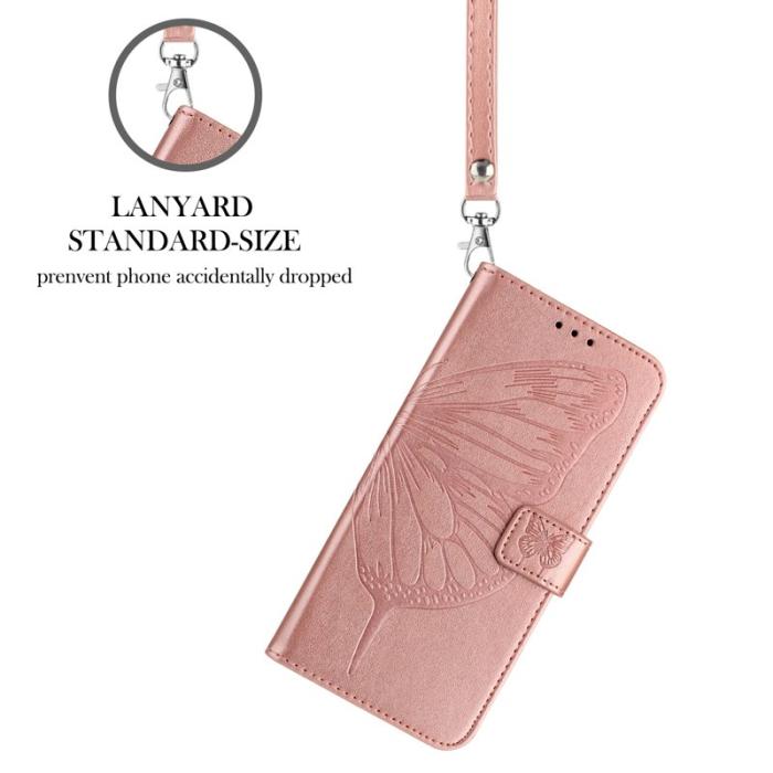 OEM - Samsung Galaxy S26 Ultra Plånboksfodral Konstläder Med Handledsrem - Roséguld