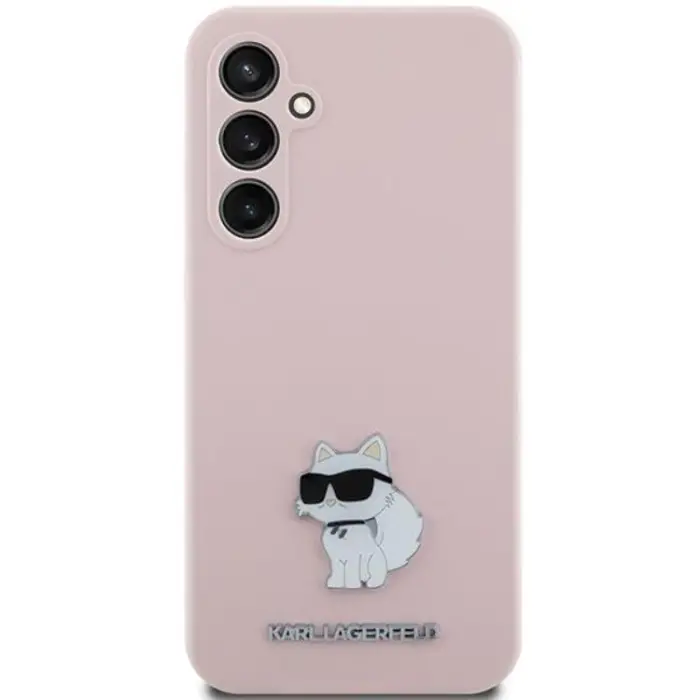 KARL LAGERFELD - Karl Lagerfeld Galaxy S23 FE Mobilskal Silikon Choupette Metal Pin