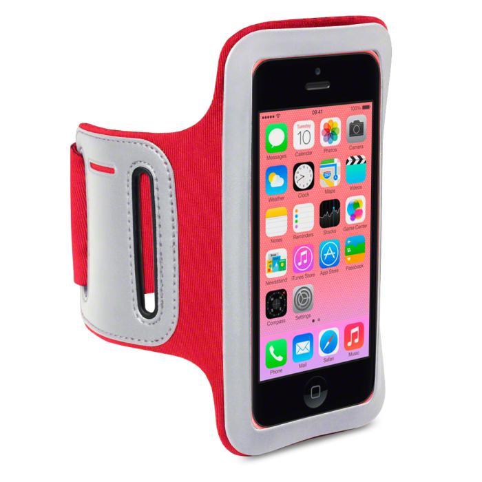 Terrapin - Sportsarmband till Apple iPhone 5C (Röd)
