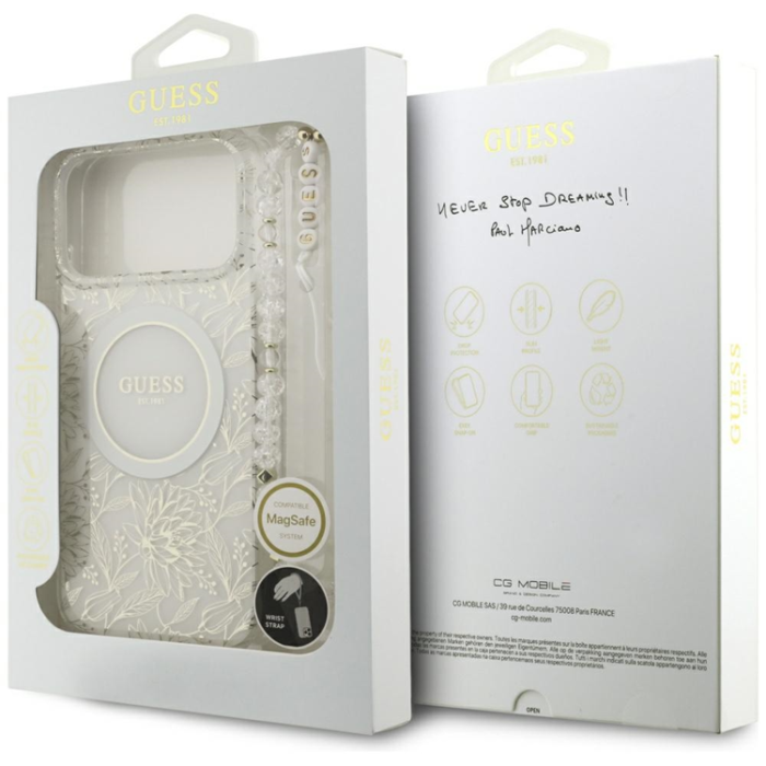Guess - Guess Mobilskal För iPhone 18 Pro Max/17 Pro Max Magsafe IML Flowers Allover