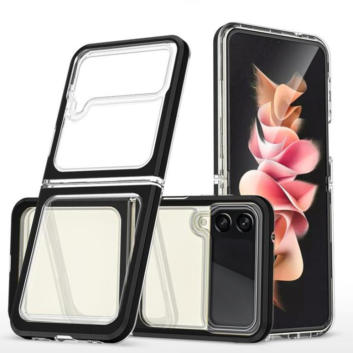 UTGATT1 - Galaxy Z Flip 4 Skal Clear 3in1 - Svart