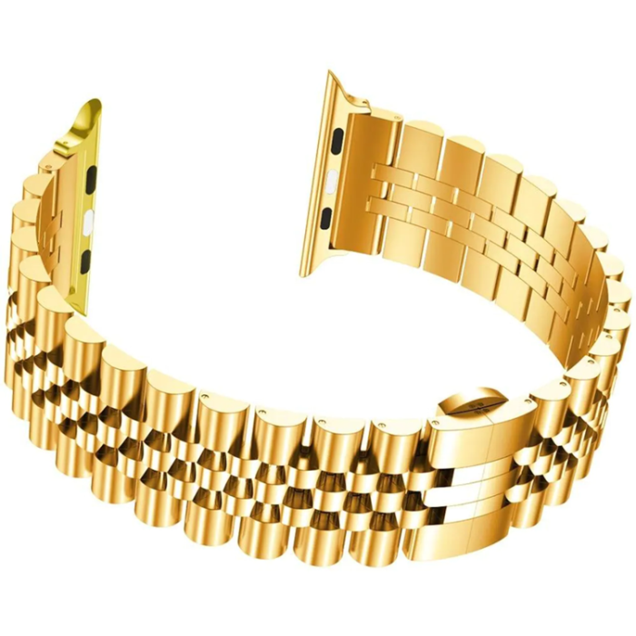 A-One Brand - Apple Watch 2/3/4/5/6/7/SE (38/40/41mm) Armband Stainless - Guld