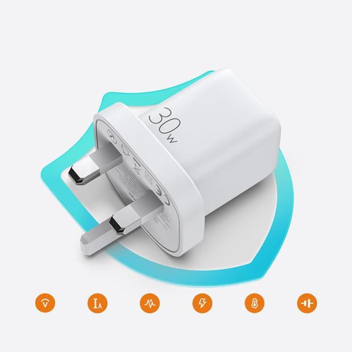 UTGATT5 - Joyroom UK Power Väggladdare Typ-C 30W - Vit