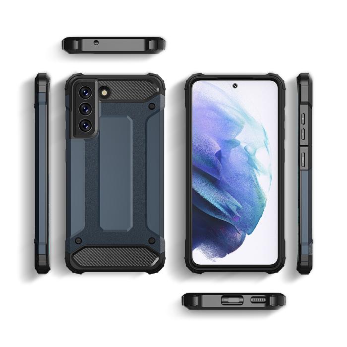 Ruhtel - Hybrid Armor Tough Rugged Skal Galaxy S21 FE - Silver