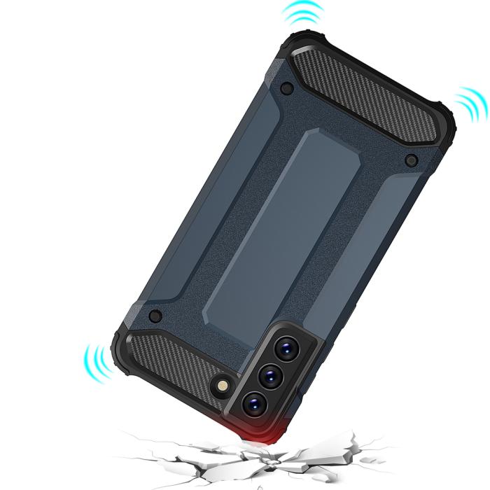 Ruhtel - Hybrid Armor Tough Rugged Skal Galaxy S21 FE - Silver