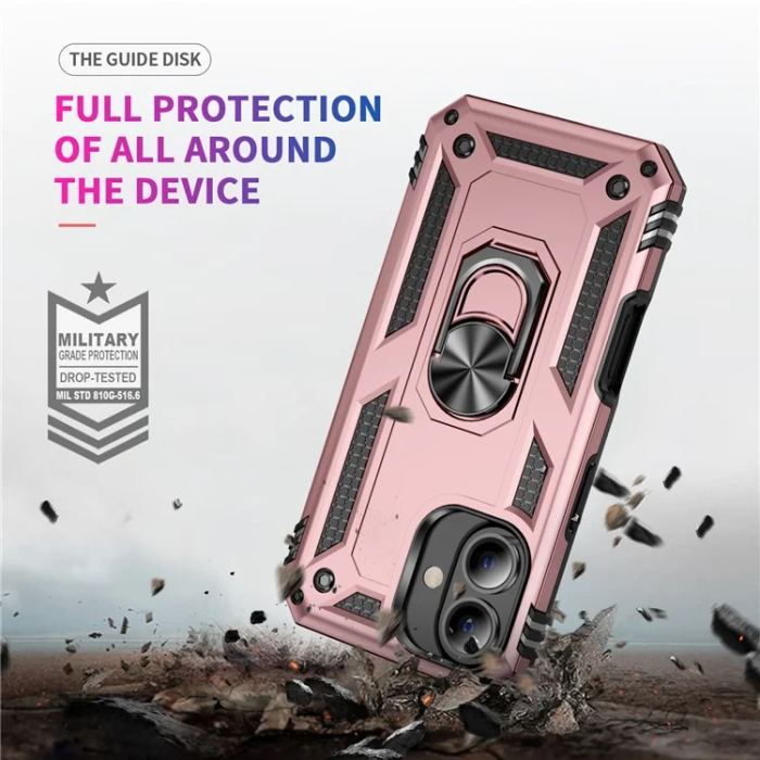 A-One Brand - iPhone 16 Mobilskal med Kickstand - Roséguld