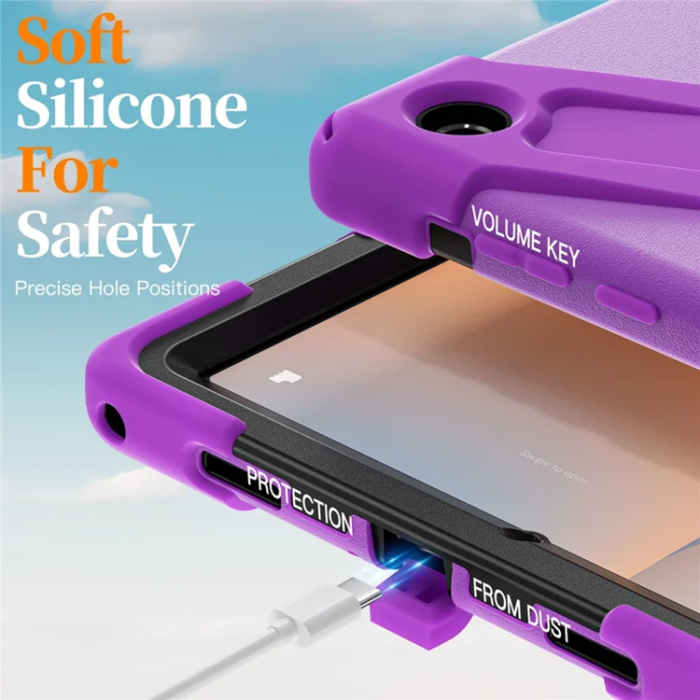 A-One Brand - Galaxy Tab A11 Plus Mobilskal Kickstand Silikon Axelrem