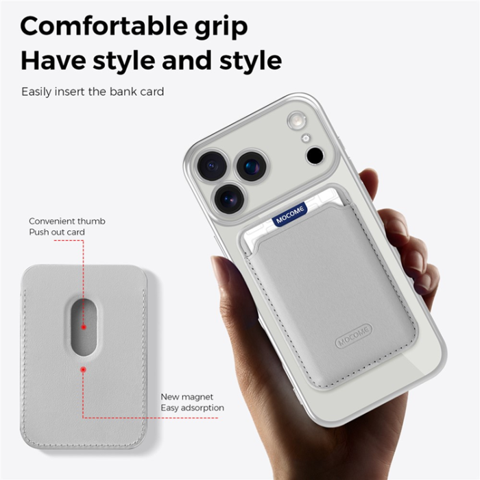 A-One Brand - iPhone 17 Pro Max Mobilskal MagSafe Korthållare TPU + PC
