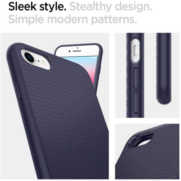 UTGATT1 - Spigen Liquid Air Skal iPhone 7/8/SE (2020/2022) - Midnattsblå