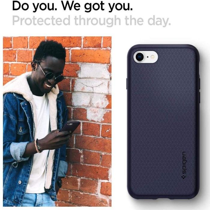 UTGATT1 - Spigen Liquid Air Skal iPhone 7/8/SE (2020/2022) - Midnattsblå