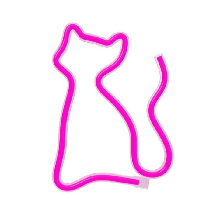 Forever Light - Forever Light LED Neon CAT Bat + USB - Rosa