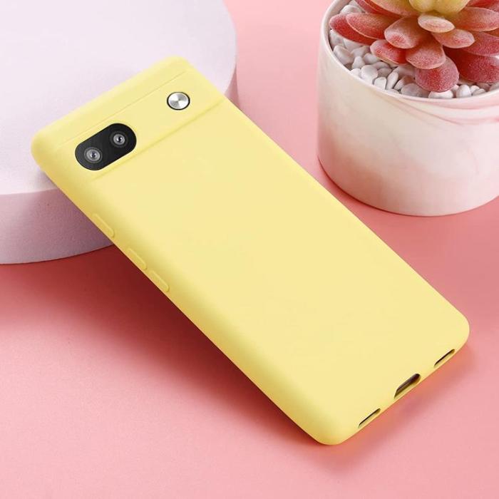 A-One Brand - Google Pixel 6a Skal Liquid Silicone - Gul