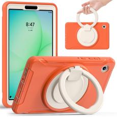 A-One Brand - Galaxy Tab A11 Skal Rotary Kickstand Handle - Coral Orange