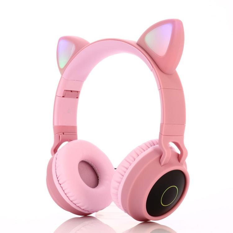 Over-Ear Hörlurar Bluetooth för Barn Söta Kattöra Dam - Rosa (Rosa) | 505771 | AlltMobil