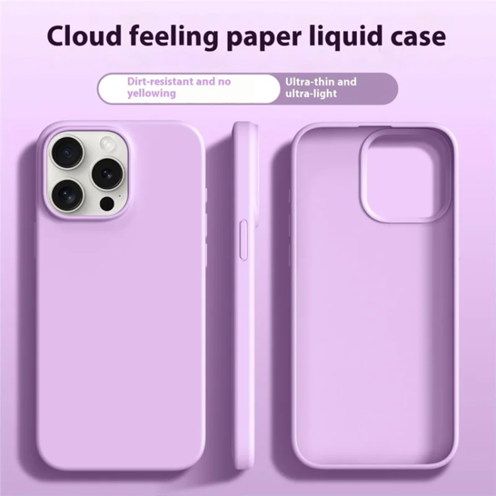 A-One Brand - iPhone 15 Pro Mobilskal Ultra Thin Silikon - Dreamy Lila