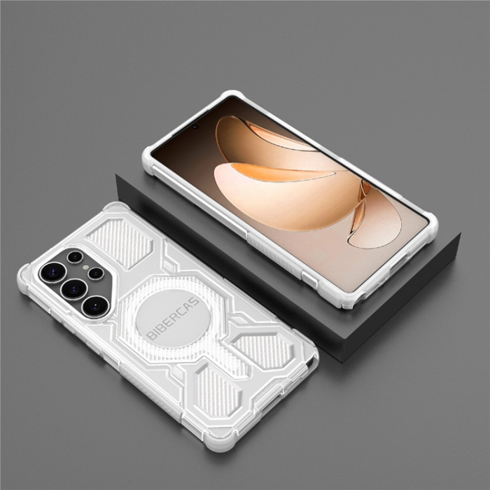 A-One Brand - BIBERCAS Galaxy S25 Ultra Mobilskal MagSafe J-16 Transparent