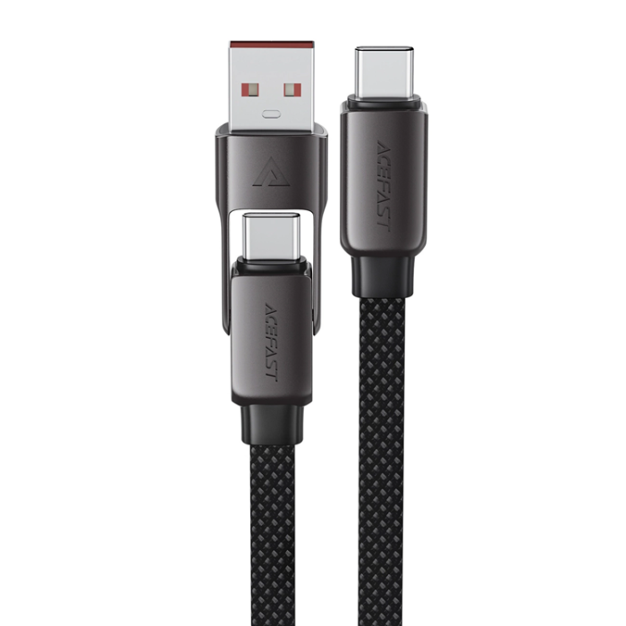 Acefast - Acefast USB-C - USB-A - USB-C 3A Kabel 1.2m 480Mb/s - Svart