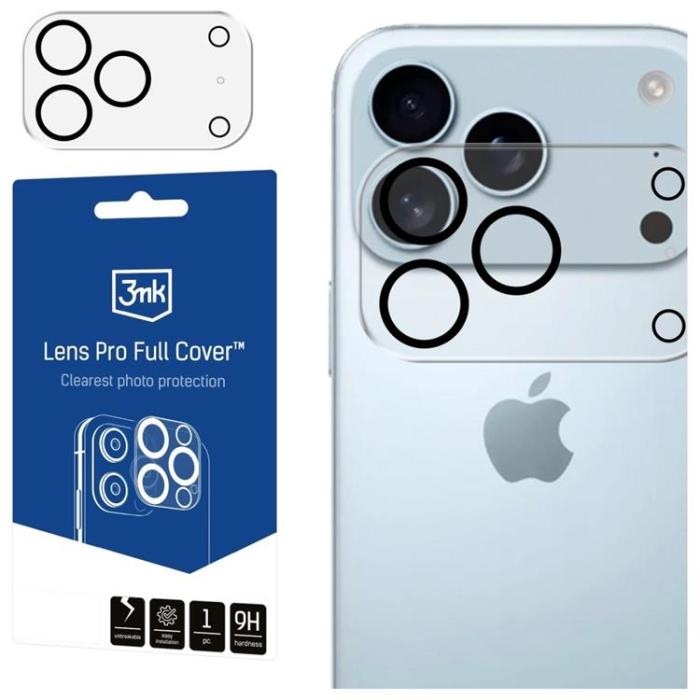 3MK - 3MK iPhone 17 Pro Max Kameralinsskydd Härdat Glas Lens Pro FullCover