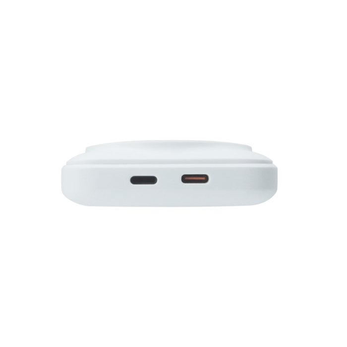 QUALO - Qualo Powerbank Magsafe 10000 mAh Med Led Och Kickstand - Vit
