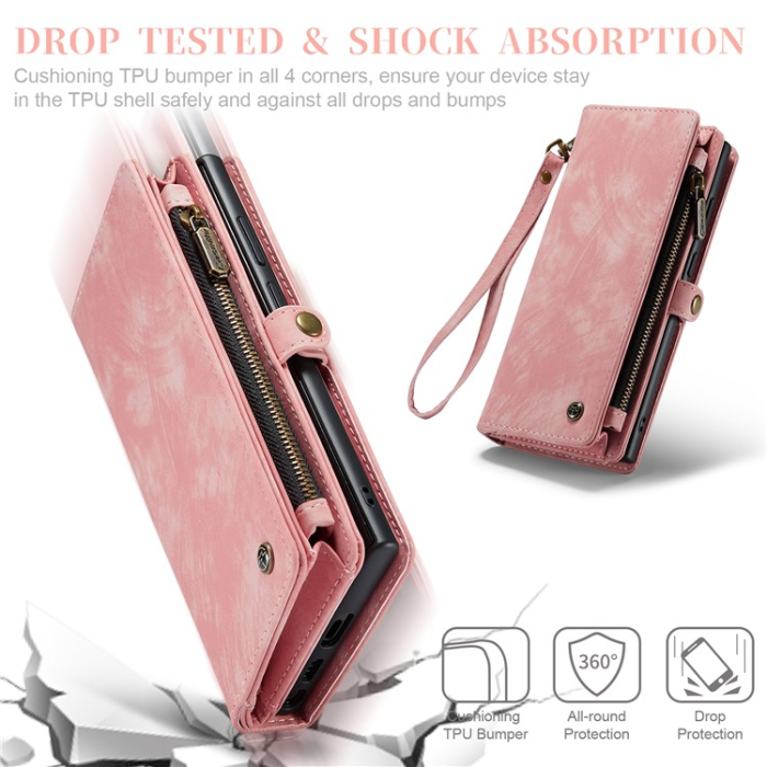 Caseme - Caseme Galaxy S23 Ultra Plånboksfodral Detachable - Rosa