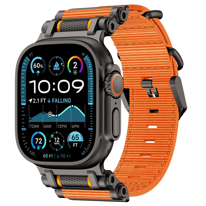 A-One Brand - Apple Watch 42/44/45/46/49mm Armband Nylon - Orange