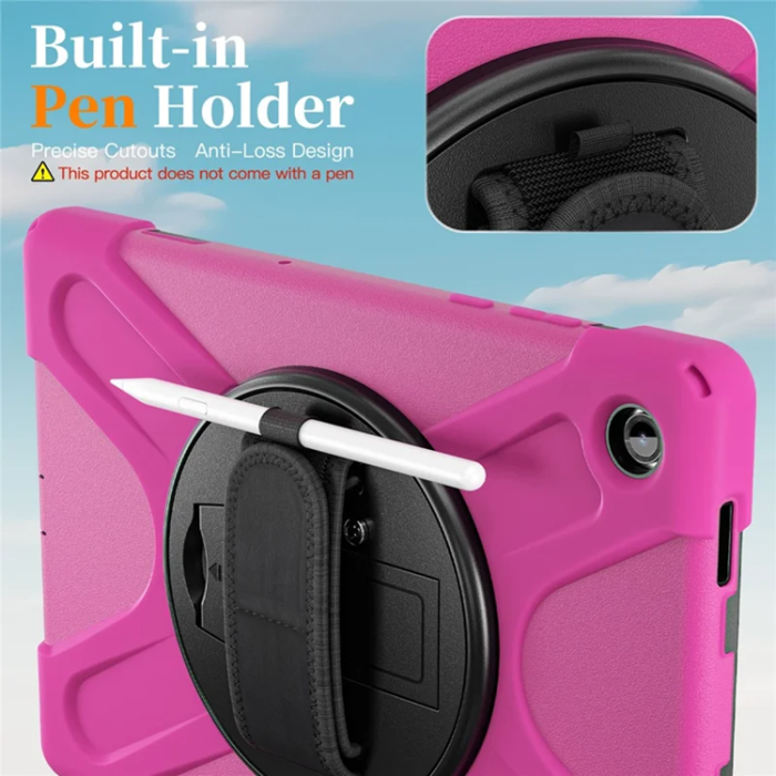 A-One Brand - Galaxy Tab A11 Plus Mobilskal Kickstand Silikon Axelrem