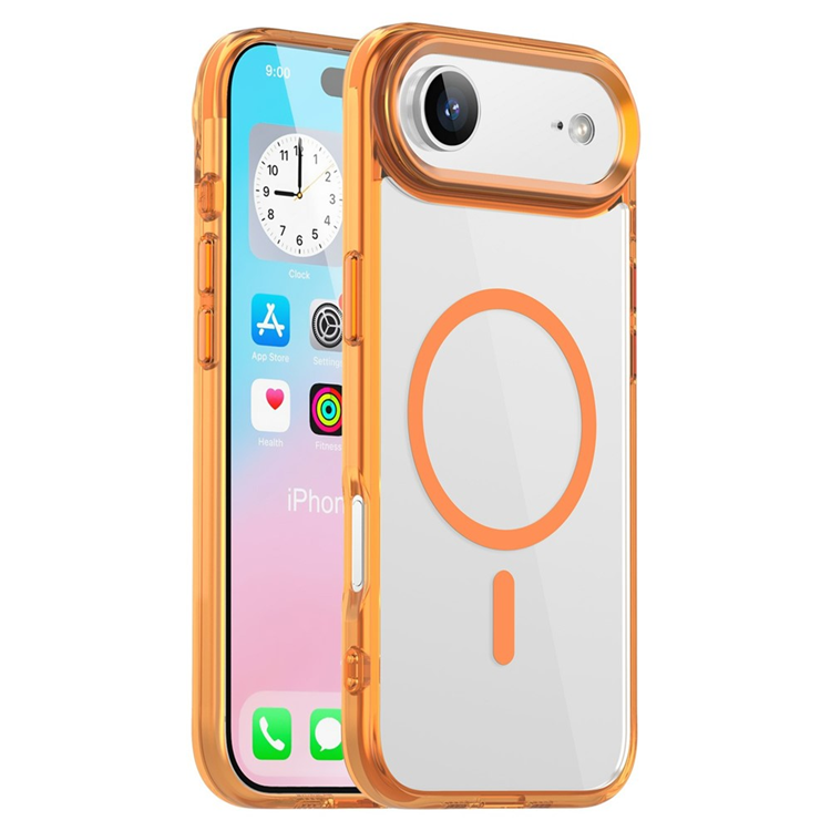 iPhone Air Mobilskal MagSafe TPU+PC Transparent - Orange | 2353 | AlltMobil