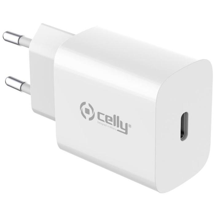 Celly - Celly Väggladdare USB-C 25W - Vit