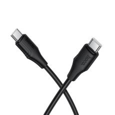 Hoco - HOCO USB-C till USB-C 60W Kabel 1m 3A Silikon X124 - Svart