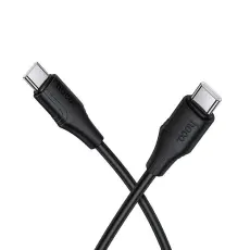 Hoco - HOCO USB-C till USB-C 60W Kabel 1m 3A Silikon X124 - Svart