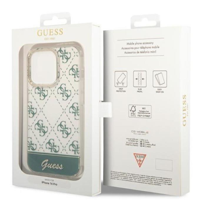Guess - GUESS iPhone 14 Pro Max Skal 4G Pattern Script - Gr