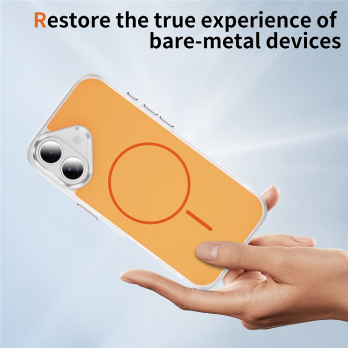 A-One Brand - iPhone 17 Mobilskal MagSafe Skin Touch TPU PC - Orange