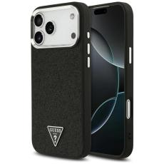 Guess - Guess iPhone 17 Pro Max Mobilskal MagSafe Glitter Triangle Logo - Svart