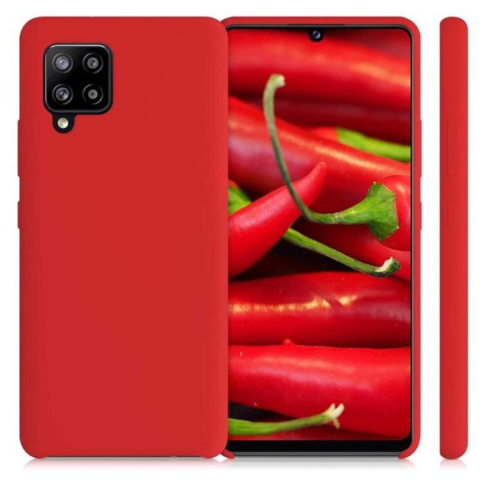OEM - Silicone Soft Flexible Skal Galaxy A42 - Röd