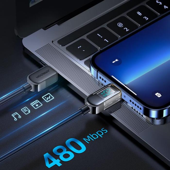 Joyroom - Joyroom USB-C till Lightning kabel 20W Power Display 1.2m
