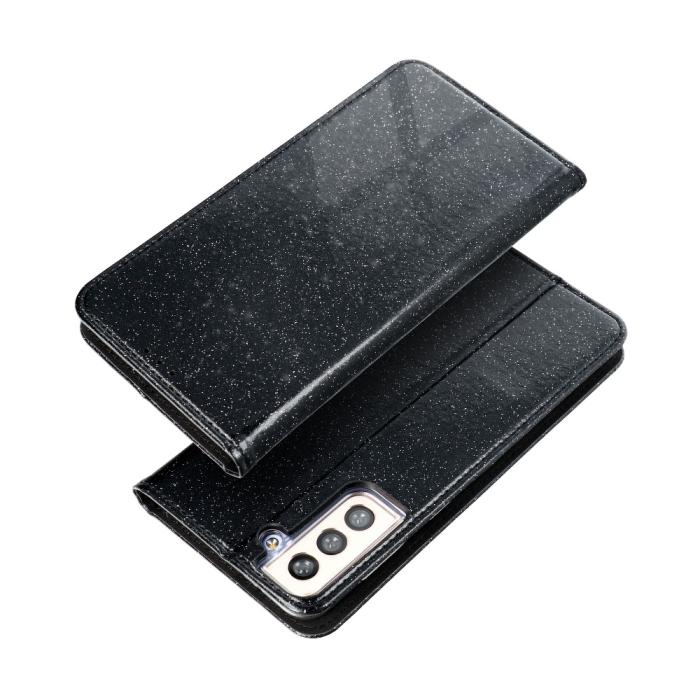 UTGATT1 - Forcell SHINING plånboksfodral till Samsung Galaxy S21 Plus Svart