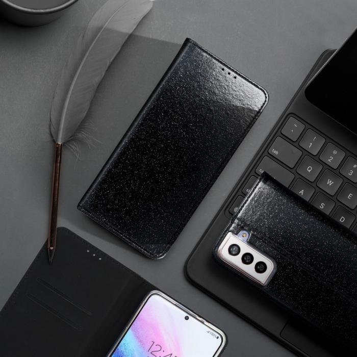 UTGATT1 - Forcell SHINING plånboksfodral till Samsung Galaxy S21 Plus Svart
