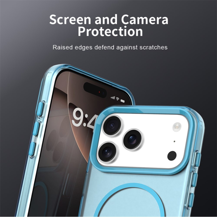 A-One Brand - iPhone 17 Pro Mobilskal MagSafe C-shaped Candy Color - Blå