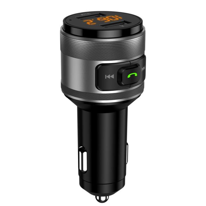 OEM - C57 Mini Dual USB QC3.0 Billaddare FM Sändare Bluetooth MP3 Spelare