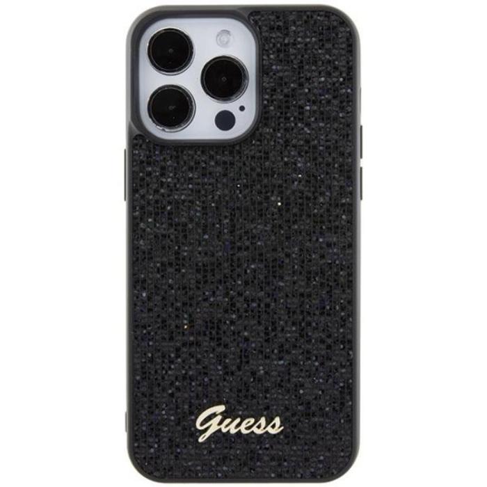 Guess - Guess iPhone 15 Pro Max Mobilskal Disco Metal Script- Svart