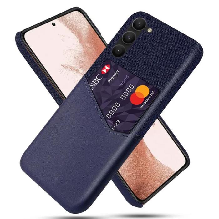 Taltech - Galaxy S24 Plus Mobilskal Korthållare Texturerat - Blå